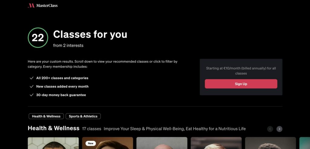 Masterclass onboarding