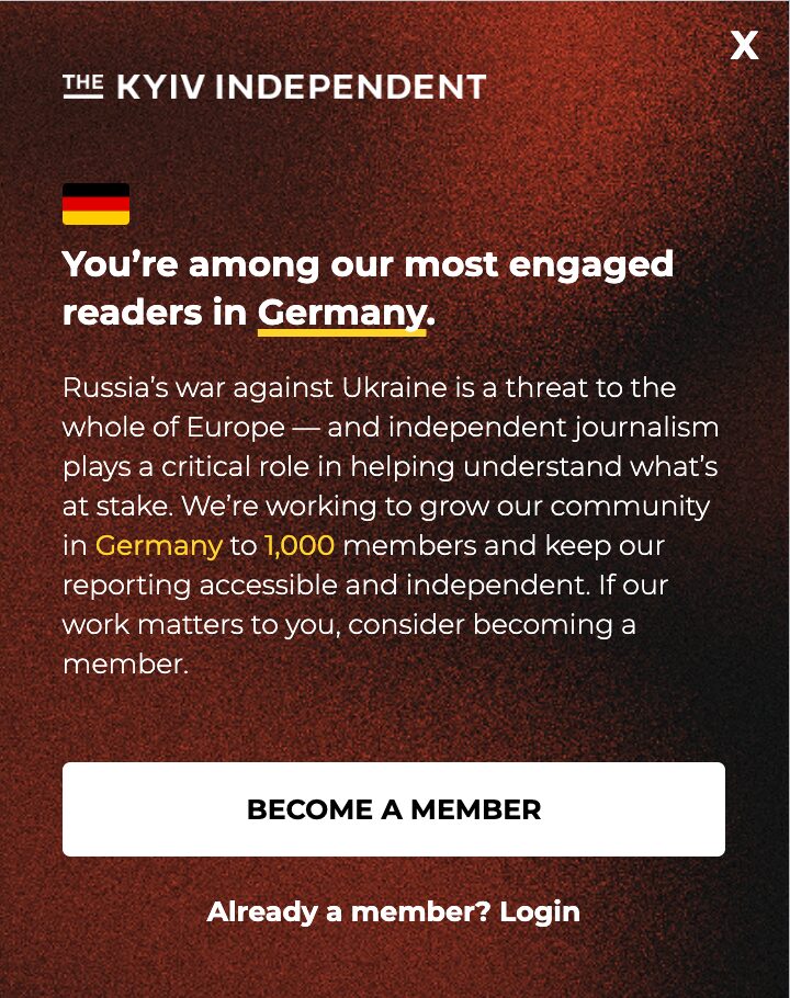 The Kyiv Independent targeted messaging