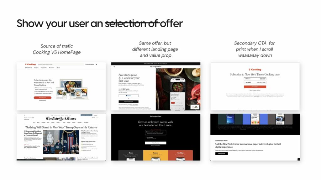 Show your user a single offer