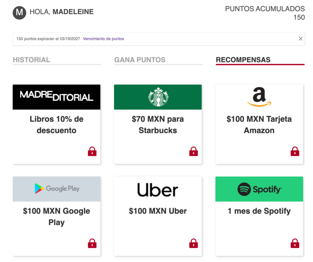 Milenio points system