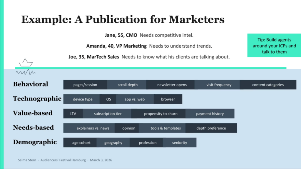 Audience segmentation example