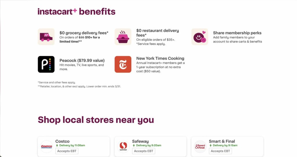 Instacart subscription