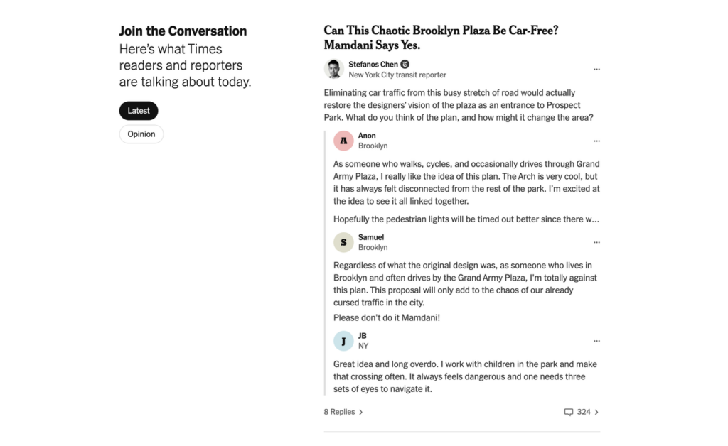 The New York Times' commenting