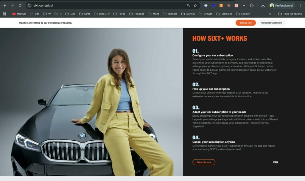 Sixt subscription