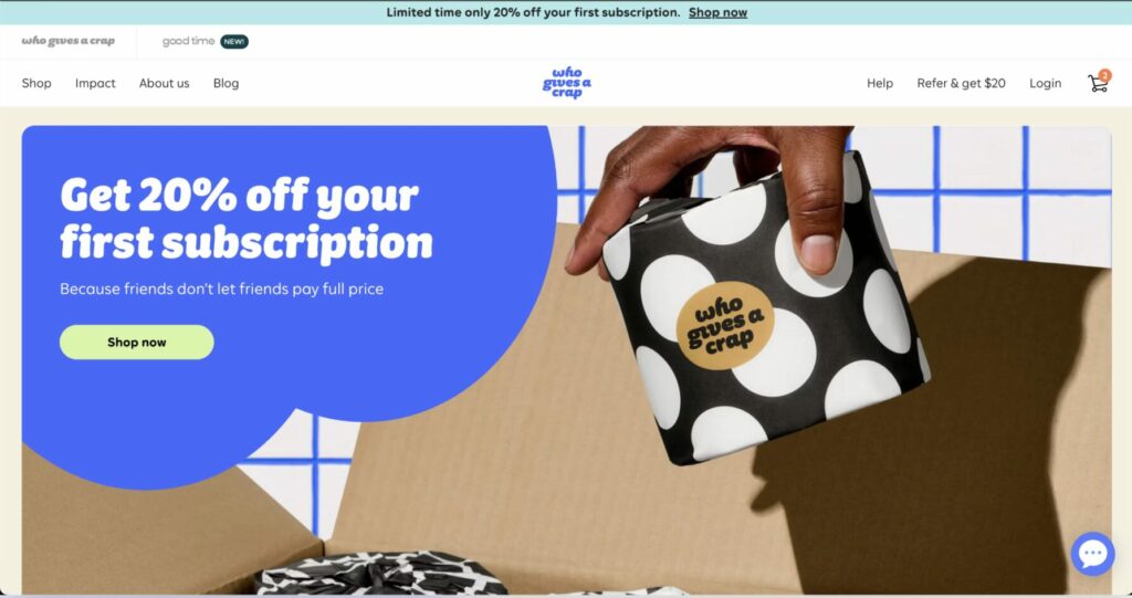 Who gives a crap subscription