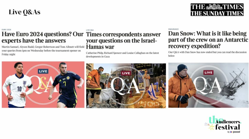 The Times' live Q&As