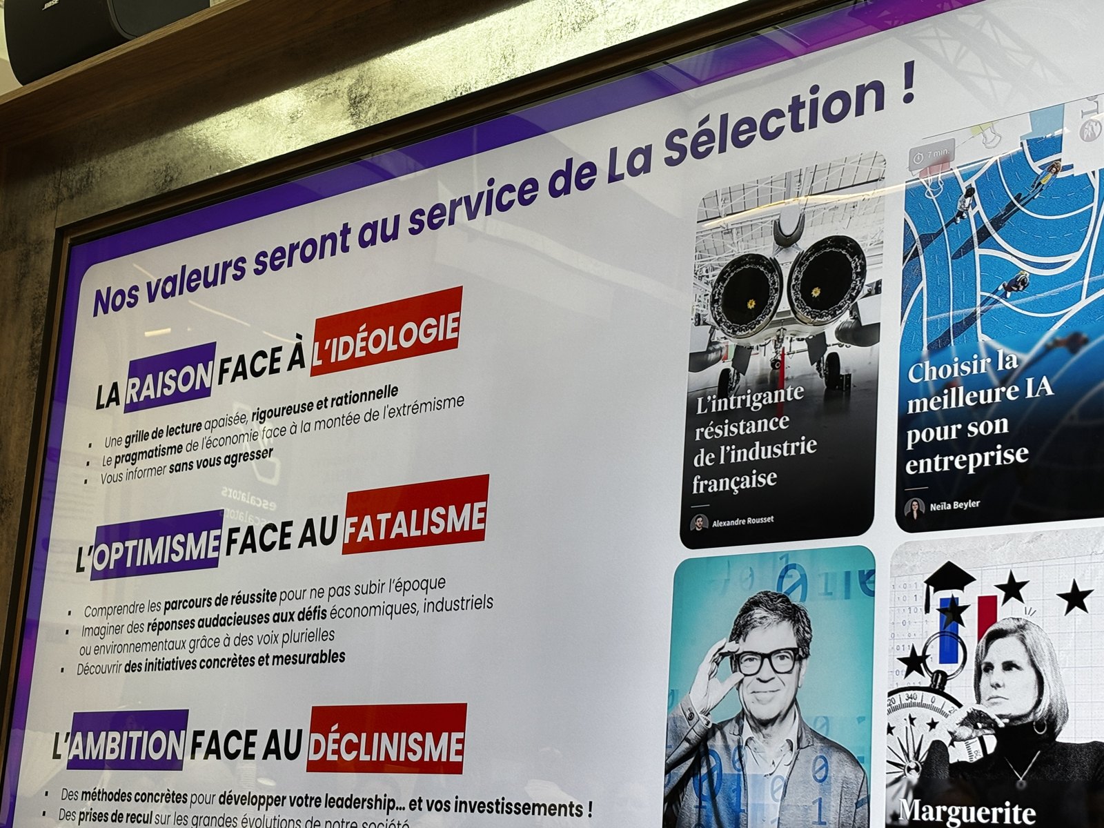 Les trois valeurs directrices de La Sélection
