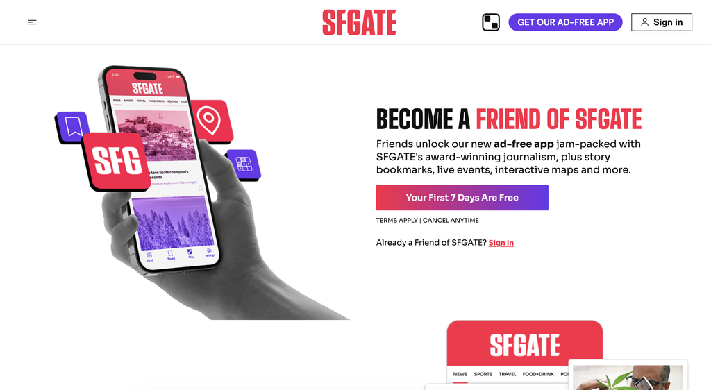 SFGATE subscription